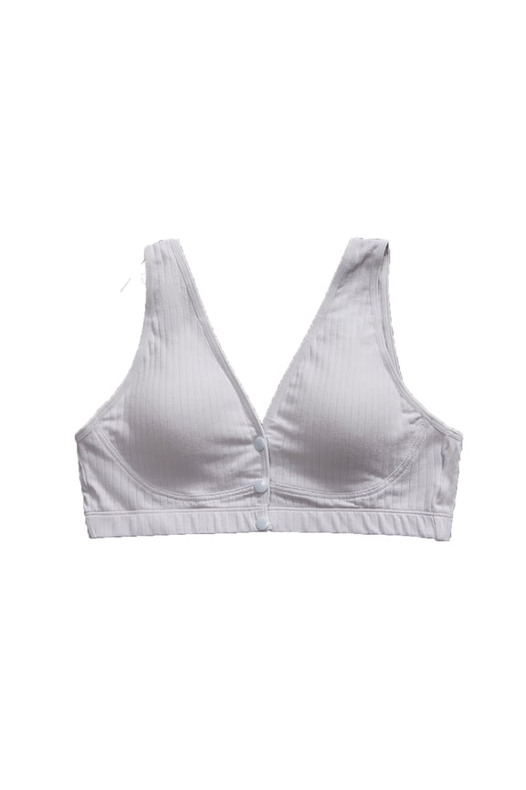 Push up Bras for Women Wireless Front Closure Cotton Plus Size Wide Strap No Underwire Bralette Comfortable Padded Bras XL-5XL