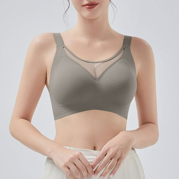 REORIAFEE Push up Bras for Women Wireless Plus Size Adjustable Straps No Underwire Bralette Comfortable Padded Bras L-4XL