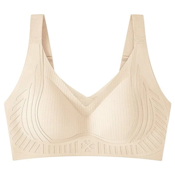 REORIAFEE Push up Bras for Women Wireless Plus Size Adjustable Straps No Underwire Bralette Comfortable Padded Bras M-3XL