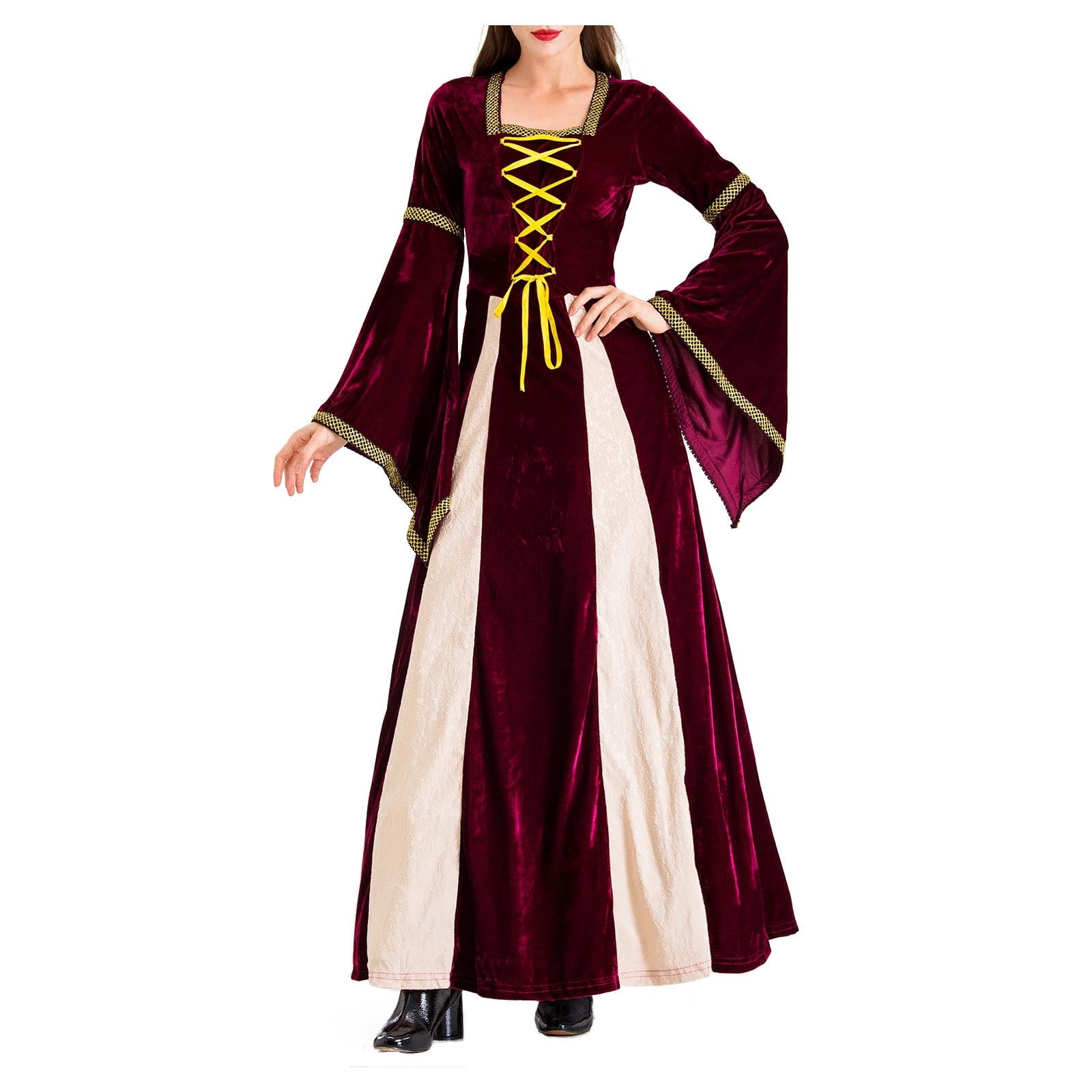 REORIAFEE Renaissance Dresses for Women Costume Renaissance Dress Ball Gown Medieval Irish