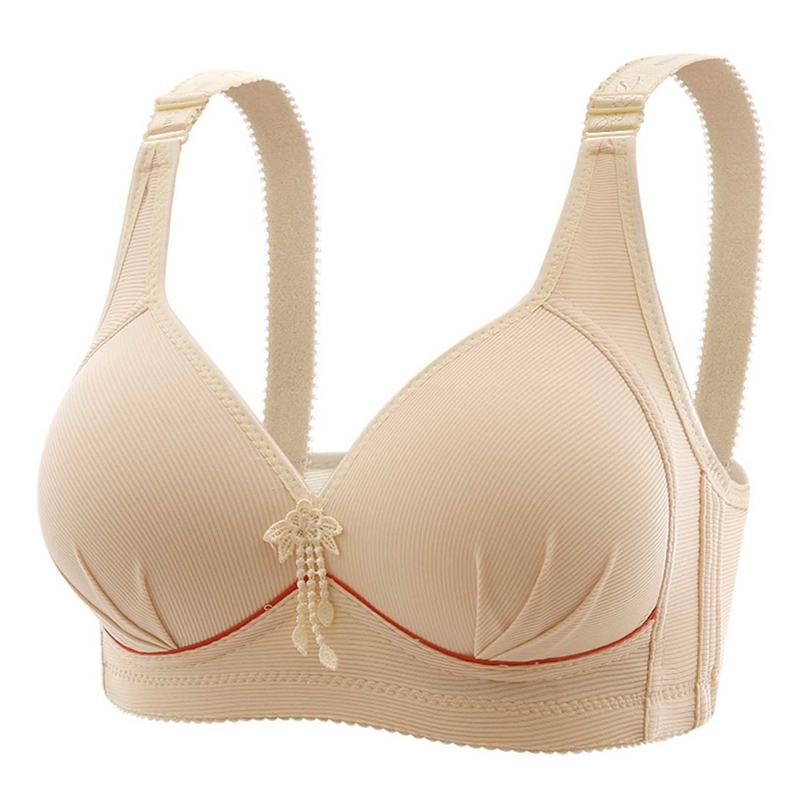 3pcs Thin Underwear For Women, Summer, Gathered And Breast-Enhancing Vest Style,No Steel Ring Bra, Breathable Fixed Double Shoulder Straps, Lce Silk Nude Feeling, LightAnd Breathable main image 1