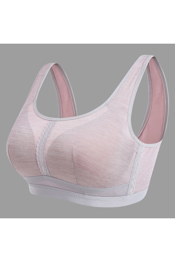 Sports Bras for Women High Impact Firm Support Running Gathered Everyday Bras Wirefree Bras Scoop Neck Comfy Corset Bra Wide Strap Bra Stretchy Seamless Smoothing Brassiere Anti-Sagging Bra