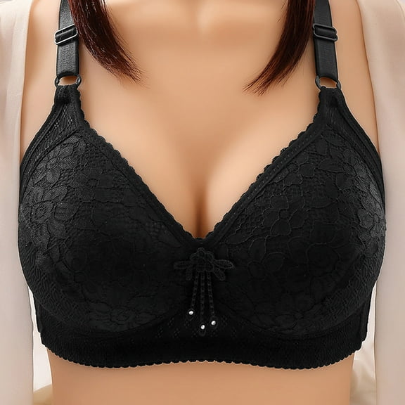 REORIAFEE Sports Bras for Women High Support Large Bust Gathered Everyday Bras Wirefree Bras V Neck Comfy Corset Bra Adjustable Straps Stretchy Seamless Smoothing Brassiere Anti-Sagging Bra