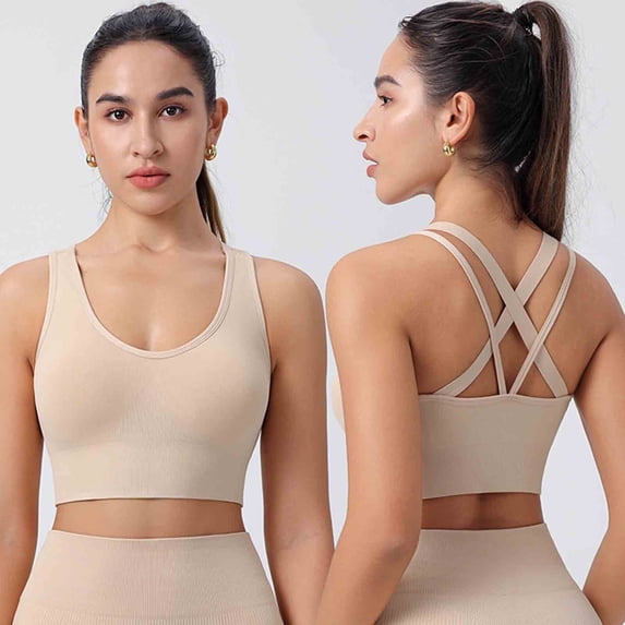 REORIAFEE Sports Bras for Women Plus Size Push up Bra Racerback Full Coverage Comfortable Low Impact Bras M-3XL