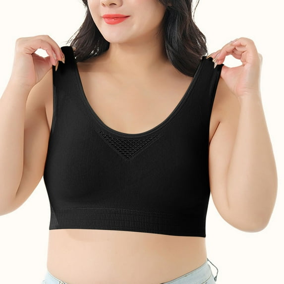 REORIAFEE Sports Bras for Women Plus Size Wide Strap Push up Bra Full Coverage Comfortable Low Impact Bras 2XL-3XL