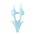 thumbnail image 1 of REORIAFEE Tankini Bathing Suits for Women Resort Wear Bikini One Piece Swimsuit Bikini Beach Lace up Swimsuit Blue L, 1 of 9