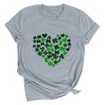 thumbnail image 1 of REORIAFEE Tees for Women St. Patrick's Day Printing Short Sleeve T Shirts Paddy's Day Crew Neck Casual Tees Loose Fashion Tops Gray S, 1 of 2