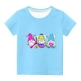thumbnail image 1 of REORIAFEE Toddler Kids Boys Girls Happy Easter Day Funny Tshirts Vacation Tee Shirts Three Gnome Graphic Blouse Crewneck Tops Short Sleeve Pullover Summer Fashion Clothing Sky Blue, 1 of 4