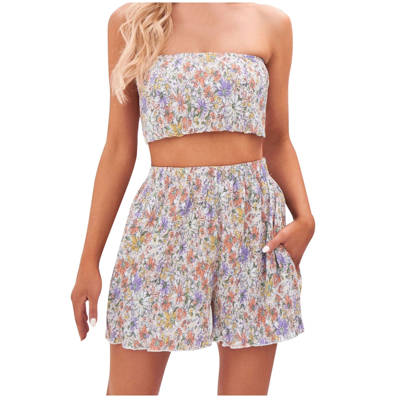 Two piece top disco outfits