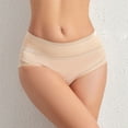 thumbnail image 1 of REORIAFEE Underwear for Women Briefs Cotton Mid Waist Briefs Strech Breathable Panties Soft Comfy Underwear Lingerie Beige L, 1 of 9