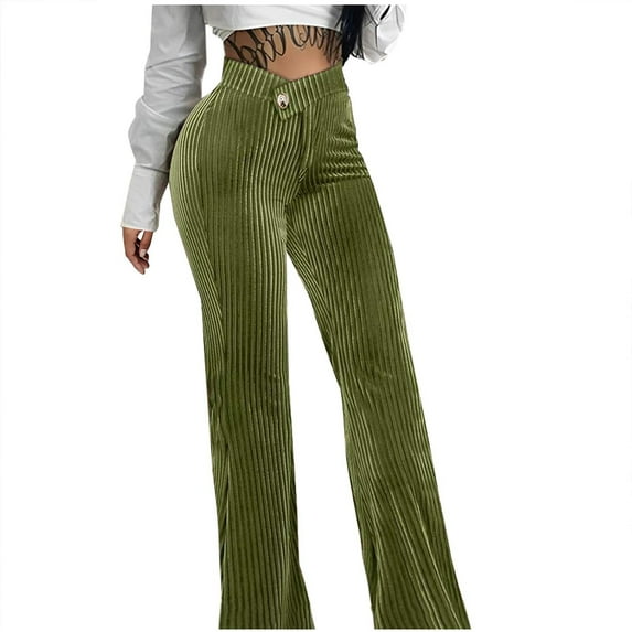 REORIAFEE Velour Pants for Women Plus Size Ribbed Knit Palazzo Pants with Pockets High Waisted Casual Pants Lightweight Baggy Stretchy Slacks 2024 Trending Fashion Clothing