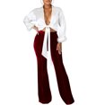 thumbnail image 1 of REORIAFEE Velour Pants for Women Plus Size Solid Print Palazzo Pants Scrunch Butt Lift High Waisted Casual Pants Lightweight Baggy Stretchy Slacks 2024 Trending Fashion Clothing, 1 of 9