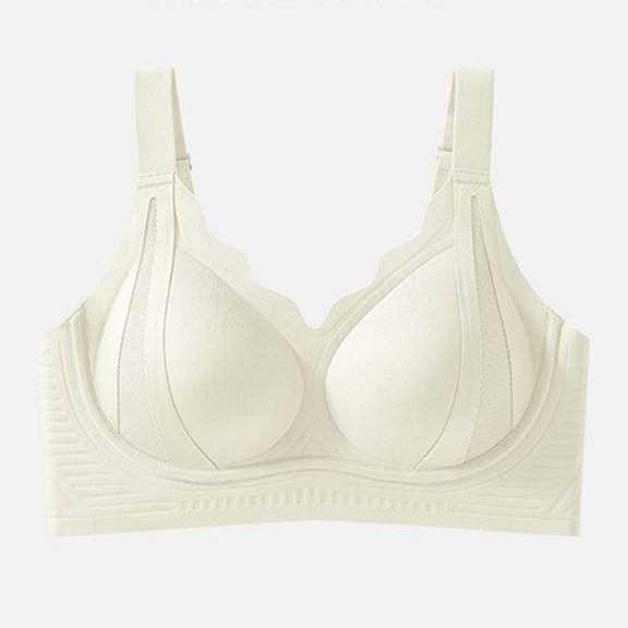 REORIAFEE Wireless Bras for Women Plus Size Adjustable Straps No Underwire Push up Bralette Comfortable Padded Bras M-3XL