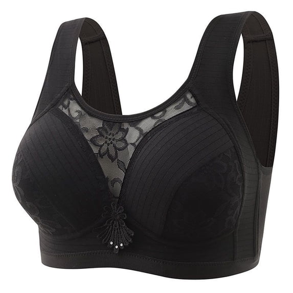 REORIAFEE Wireless Bras for Women Support Wide Strap No Underwire Push up Bralette Full Coverage Comfortable Padded Bras M-2XL