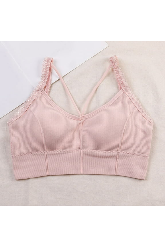 Women Bras Pull on Push up Bra Racerback Comfortable Lace Padded Bras L-XL