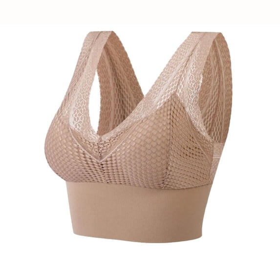REORIAFEE Women Bras Wide Strap Push up Bra Full Coverage Comfortable Lace Padded Bras with Full Back L-2XL