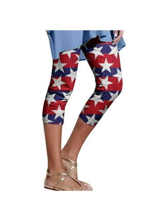 Dog Cat Paws 4th of July American Flag Women's Leggings TC Plus Size 12-20