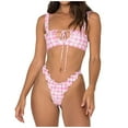 thumbnail image 1 of REORIAFEE Women's Floral Bikini Set Swimsuit Bathing Suit Resort Wear Swimsuit Bikini Set Pink L, 1 of 6