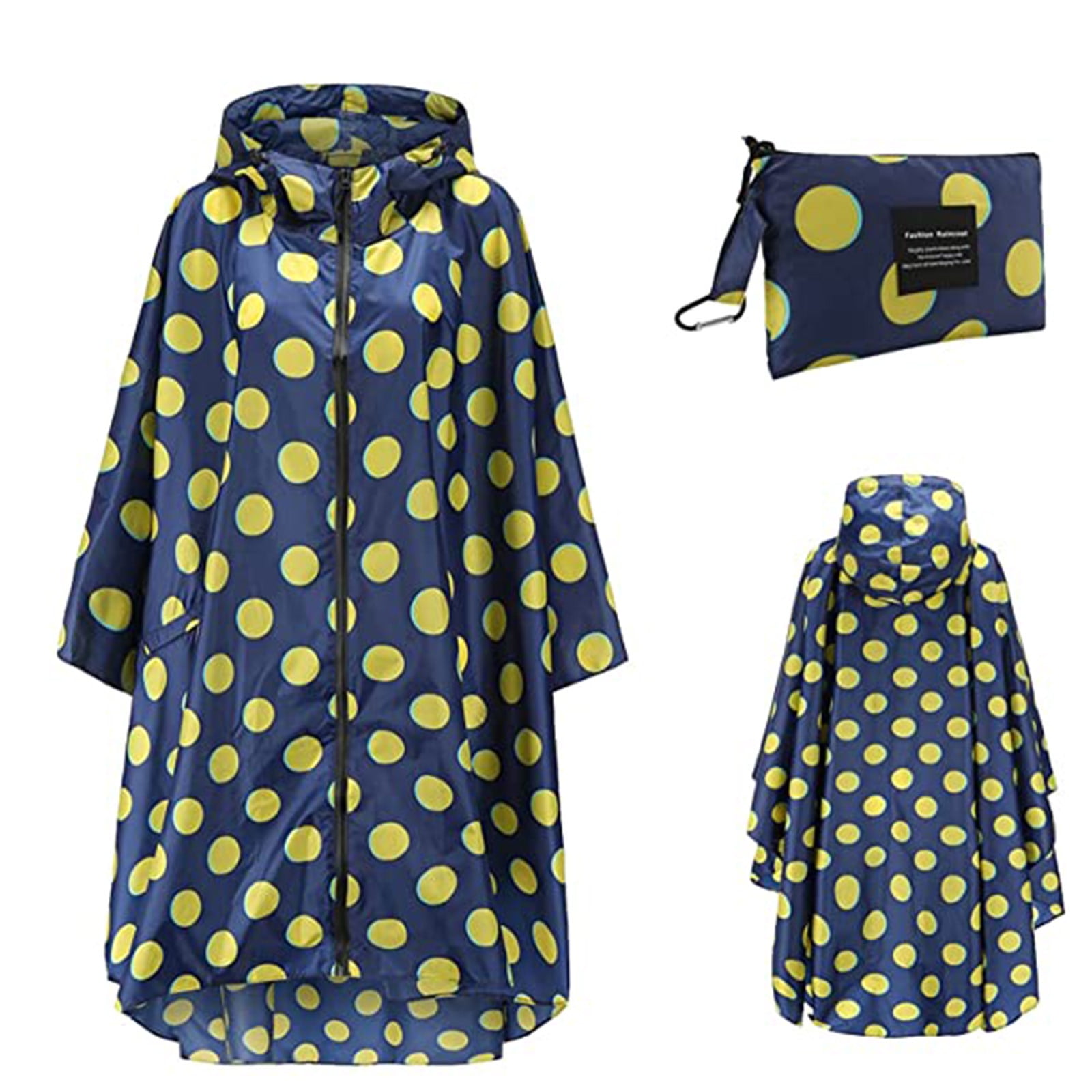 REORIAFEE Women's Packable Rain Jacket Waterproof Hood Lightweight