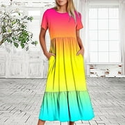 Rainbow Maxi Dress
