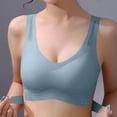 thumbnail image 1 of REORIAFEE Women's Sports Bras Pull on Wide Strap No Underwire Push up Bralette Full Coverage Comfortable Seamless Ice Silk Low Impact Bras M-2XL, 1 of 8
