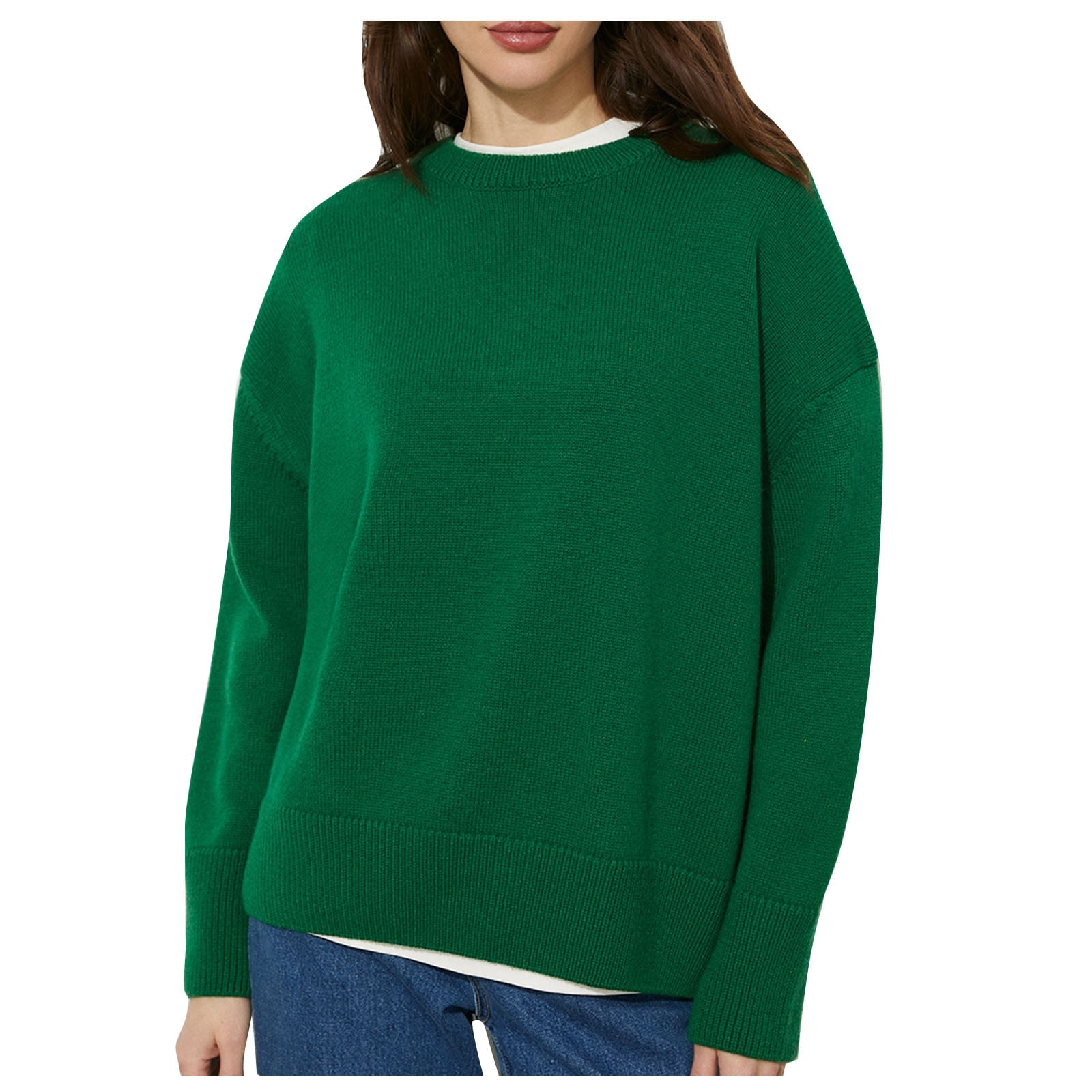 REORIAFEE Women's Sweater 2023 Fall Tops Knit Pullover Casual Print