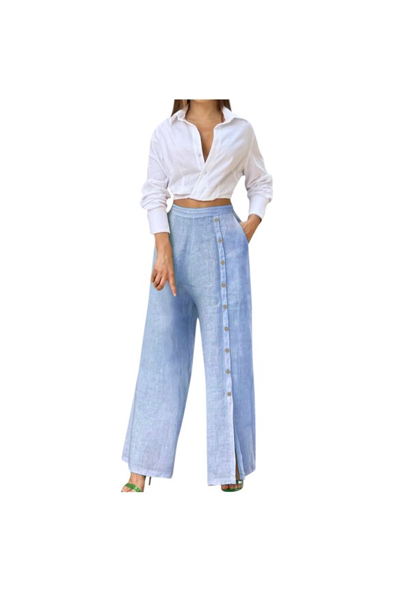 Women's Tracksuit Casual Set Jogger Outfits Date Night Outfit Women's Summer Suit Fashion Long Sleeve Trousers Casual Two Piece Suit Blue L