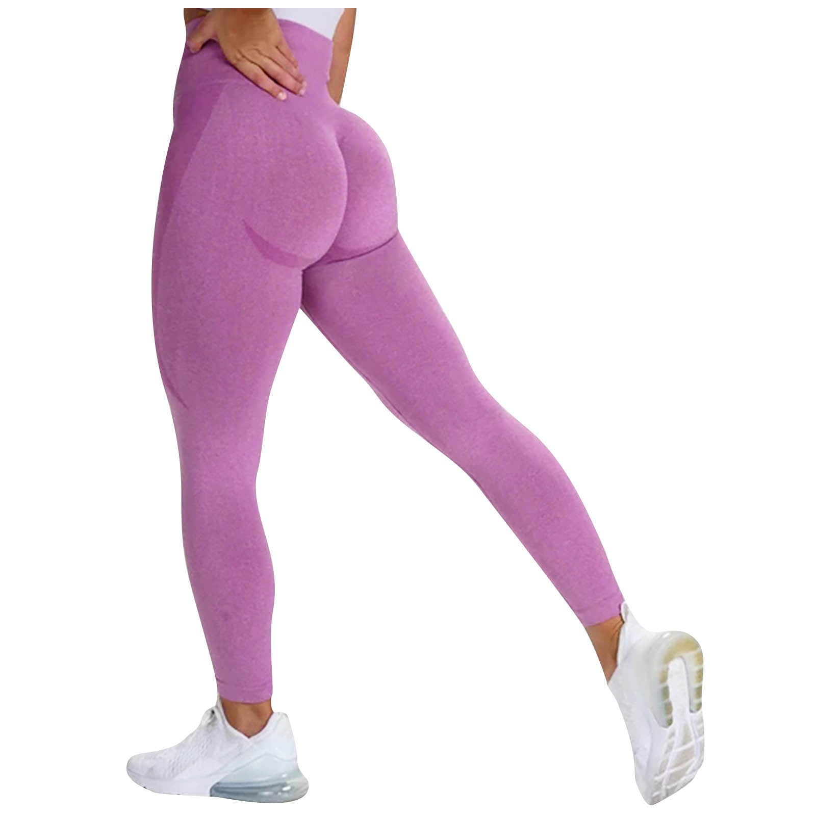 REORIAFEE Workout Leggings Yoga Pants Plus Size for Women Butt Lifting Leggings  Tights Casual Yoga Pants High Waist Loose Straight Long Pants Hot Pink XL 