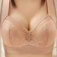 thumbnail image 1 of REORIAFEE Womens Bras No Underwire Full Support Gathered Daily Bra for Older People Bras V Neck Comfy Corset Bra Wide Strap Bra Comfortable Breathable Brassiere Anti-Sagging Bra, 1 of 8