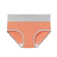 thumbnail image 1 of REORIAFEE Womens Briefs High Waist Cotton Briefs Strech Breathable Panties Soft Comfy Underwear Lingerie Orange M, 1 of 2