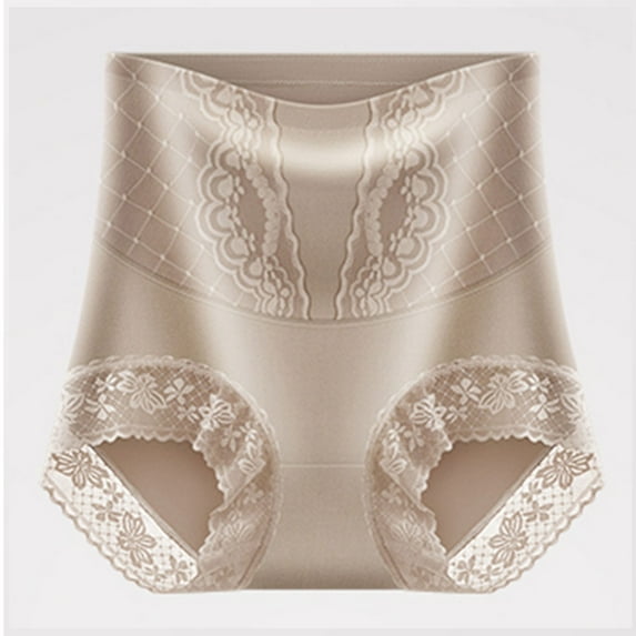 REORIAFEE Womens Briefs Underwear High Waist Lace Briefs Strech Breathable Panties Soft Comfy Underpants Lingerie Coffee XL