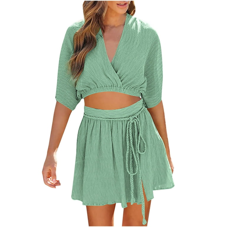 REORIAFEE 60s Outfits for Women Beach Outfits Women's Fashion