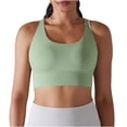 thumbnail image 1 of REORIAFEE Womens Ribbed Tank Tops Plus Size Sleeveless Tops Scoop Neck Tanks Quick Dry Crop Shirts Solid Print Pullover Shapewear Wide Strap Vest Summer Going Out Green, 1 of 8