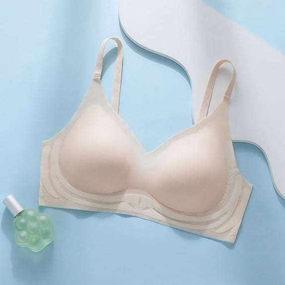REORIAFEE Womens Sports Bras Plus Size Thin Strap Wavy Wireless Everyday Bras Wireless Bras V Neck Comfy Corset Bra Adjustable Straps Comfortable Breathable Brassiere Anti-Sagging Bra