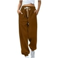 thumbnail image 1 of REORIAFEE Womens Sweatpants with Pockets and Drawstring Solid Print Palazzo Pants Scrunch Butt Lift Tie Knot Casual Pants Lightweight Baggy Stretchy Slacks 2024 Trending Fashion Clothing, 1 of 8