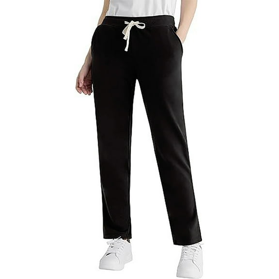 REORIAFEE Womens Work Pants Business Casual Solid Print Palazzo Pants Scrunch Butt Lift Drawstring Casual Pants Lightweight Baggy Stretchy Trousers 2024 Trending Fashion Clothing