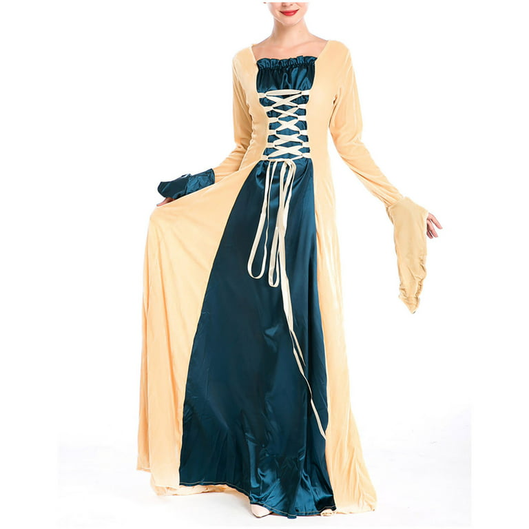 REORIAFEE Womens's Medieval Dress Renaissance Costume Cosplay Over