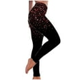 thumbnail image 1 of REORIAFEE Workout Butt Lift Leggings High Waisted Scrunch Butt Athletic Leggings Sparkly Shiny Print Yoga Pants Soft Opaque Slim Exercise Pants for Running Workout Elastic Tights Wine L, 1 of 3