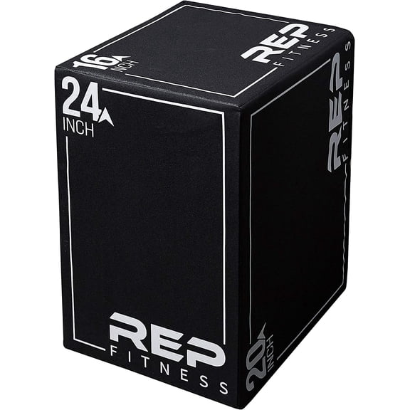 REP Soft Plyo Box | 3-in-1 Foam Jump Box | 3 Size Options 16", 20", 24" | Plyometric Training Platform | Home Gym Equipment | Non-Slip Step Block | Adjustable Workout Box | CrossFit Jump Tool