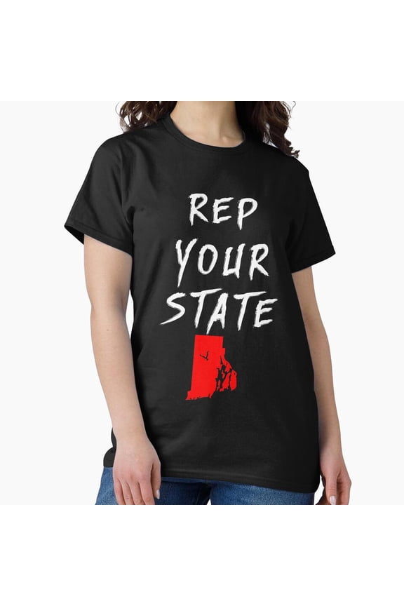REP YOUR STATE RHODE ISLAND H3792, Premium Unisex Tee – Extended Sizes Up to 5XL