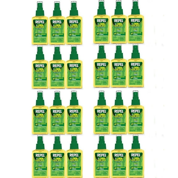 REPEL Lemon Eucalyptus Natural Insect Repellent with 4 oz Pump Spray, 24 pack