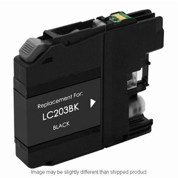 REPL BROTHER LC203 HI YLD BLACK INK, COMPATIBLE, 550 yield