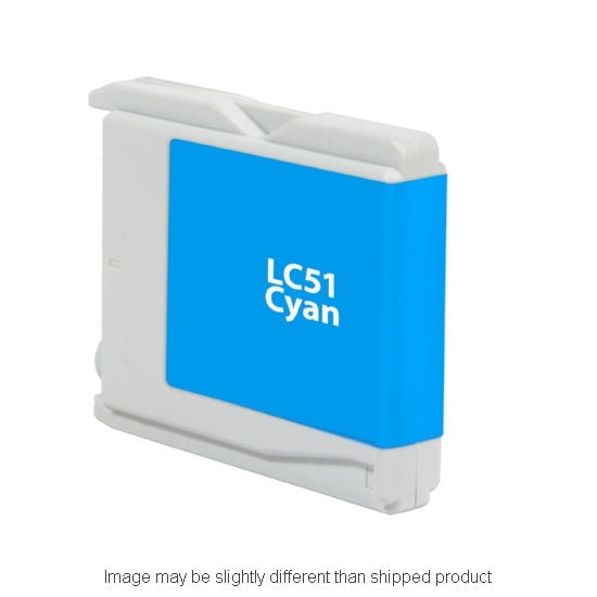 REPL BROTHER LC51 SD YLD CYAN INK, COMPATIBLE, 400 yield