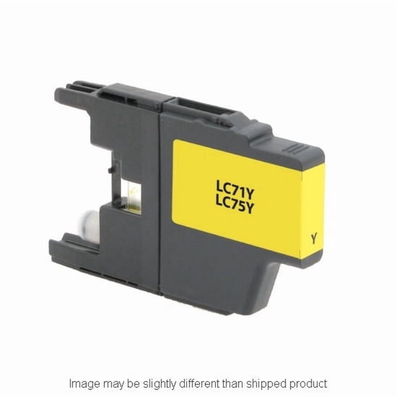 REPL BROTHER LC75 HI YLD YELLOW INK, COMPATIBLE, 600 yield