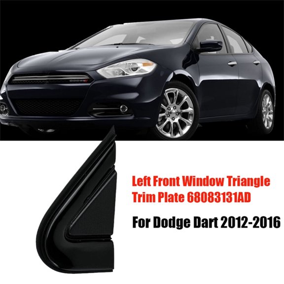 REPLACEMENT 68083131AD LEFT FRONT DOOR CORNER MOLDING FOR DODGE DART 2012-2016