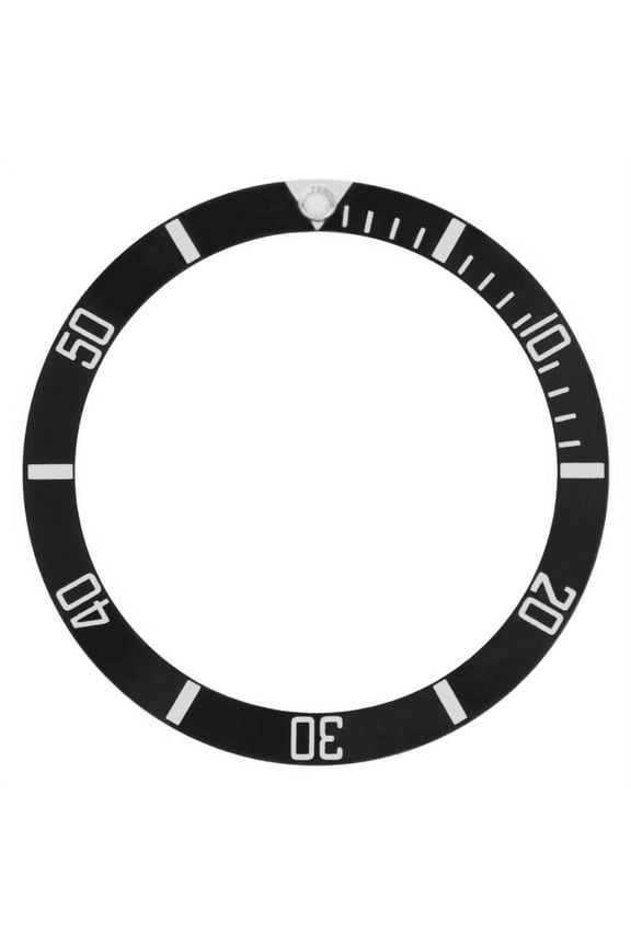 REPLACEMENT BEZEL INSERT BLACK FOR WATCH 37.40MM X 30.70MM