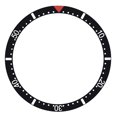 thumbnail image 1 of REPLACEMENT BEZEL INSERT BLACK WITH RED TRIANGLE FOR WATCH 37.50MM X 30.50MM, 1 of 2