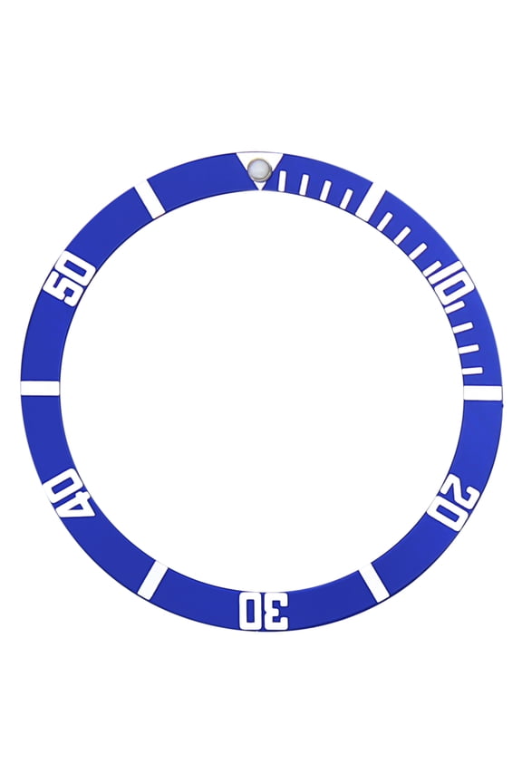REPLACEMENT BEZEL INSERT BLUE FLAT FOR WATCH 38MM X 31.50MM