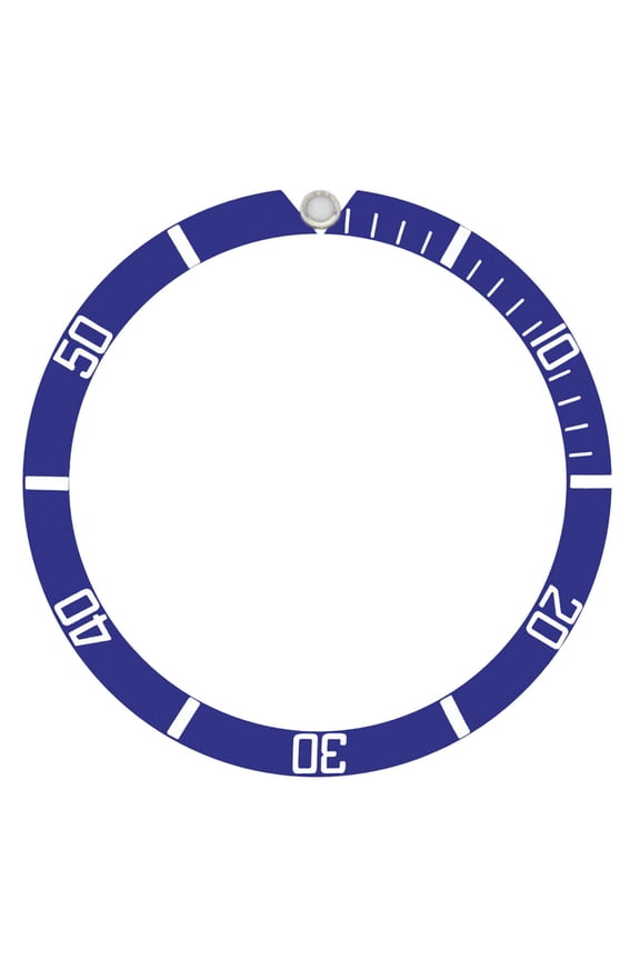 REPLACEMENT BEZEL INSERT BLUE FOR OMEGA PROFESSIONAL CHRONOMETER 36MM X 30MM