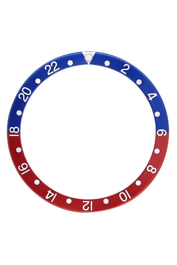 REPLACEMENT BEZEL INSERT BLUE/RED FOR WATCH 38MM X 31.50MM FLAT